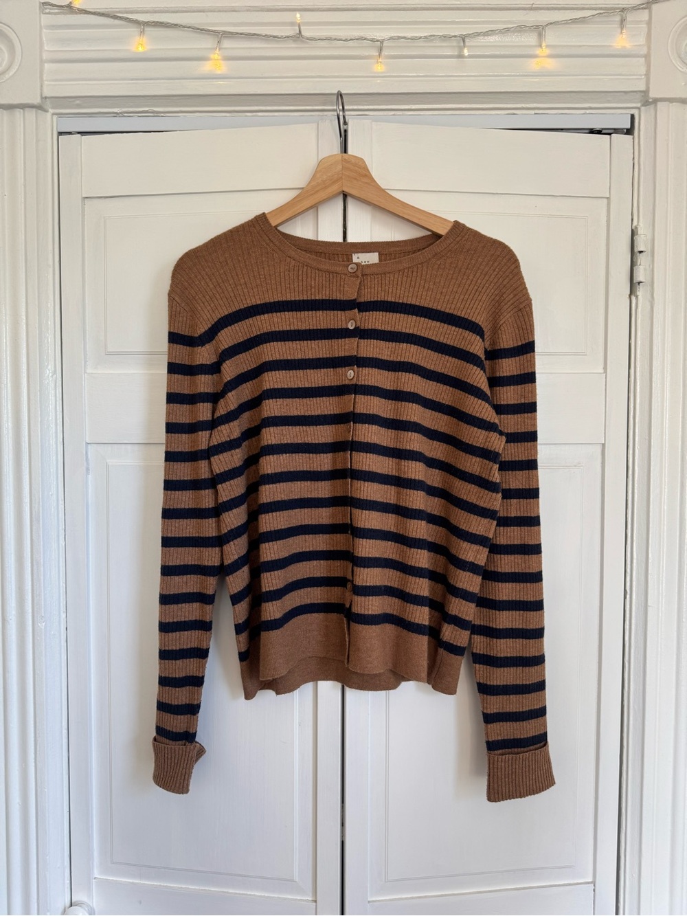 Stripe knit button down